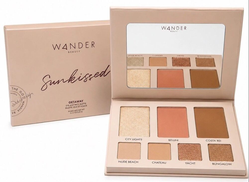 Wander Beauty SUNKISSED Getaway Eye & Face Palette 0.34oz/9.7g Shadow, Blush *T